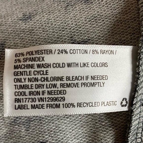 Knox Rose Grey Stars Jogging Pants Elastic Drawstring Waistband Large - Picture 3 of 8